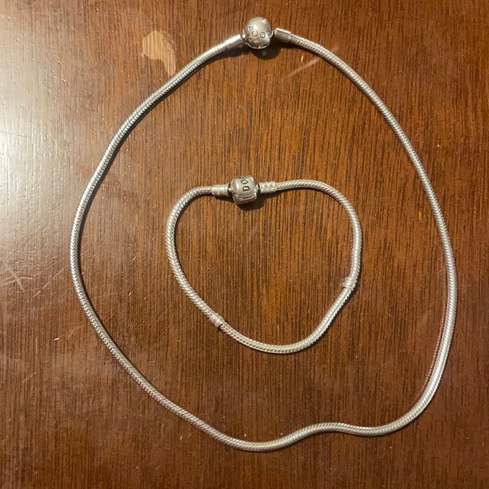 PANDORA necklace and bracelet